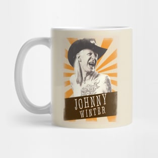 Vintage Aesthetic Johnny Winter 80s Mug